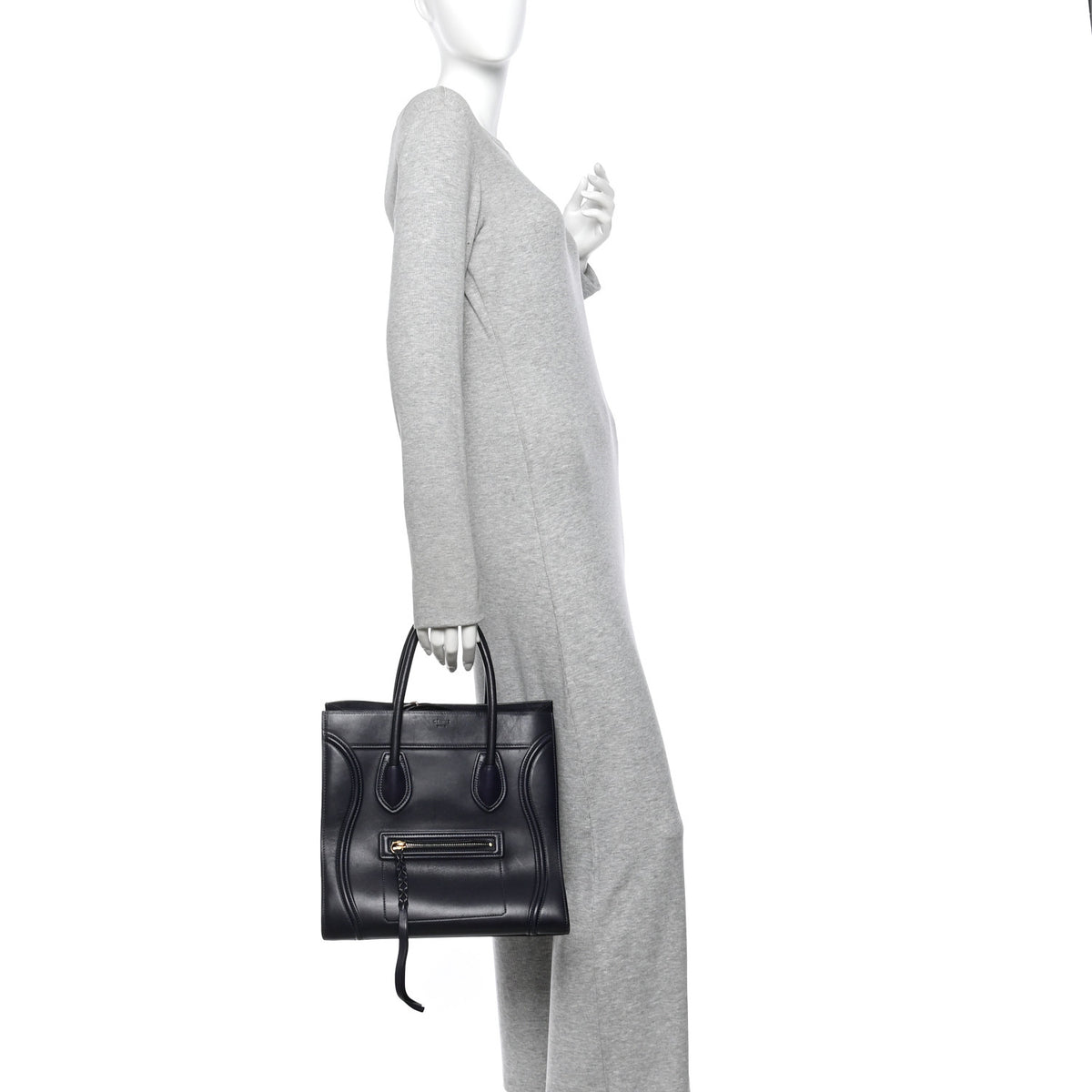 Supple Calfskin Medium Phantom Luggage Indigo