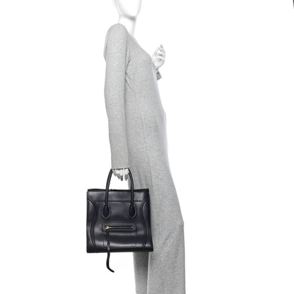 Celine Supple Calfskin Medium Phantom Luggage Indigo 2 of 12