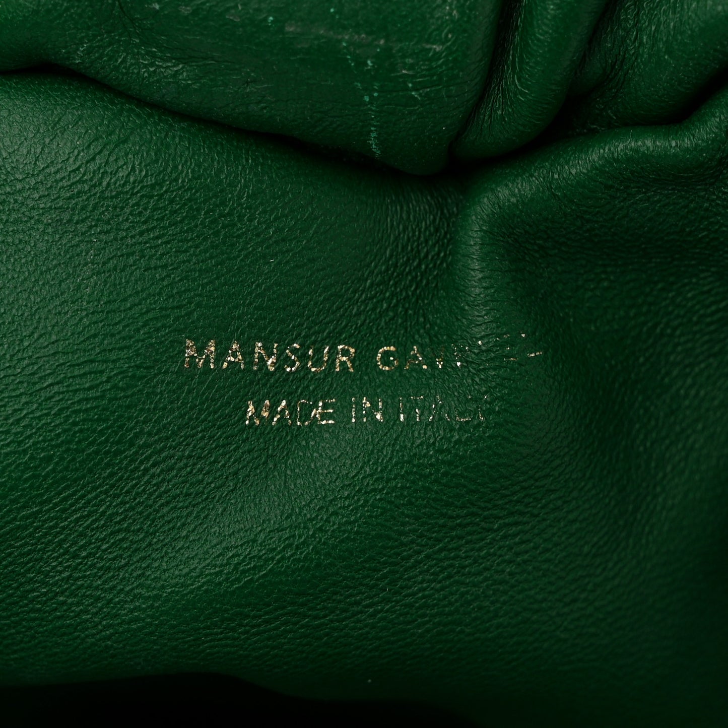 Lambskin Mini Cloud Clutch Green