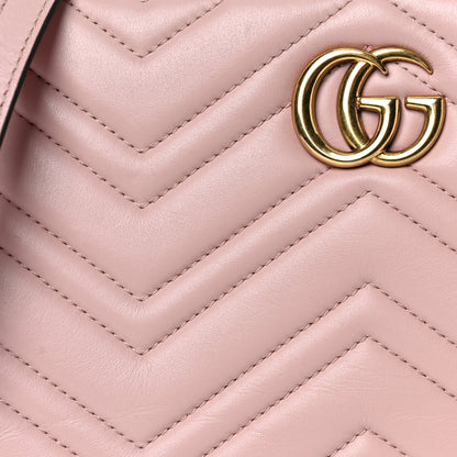 Gucci Calfskin Matelasse Small GG Marmont Tote Perfect Pink 6 of 16