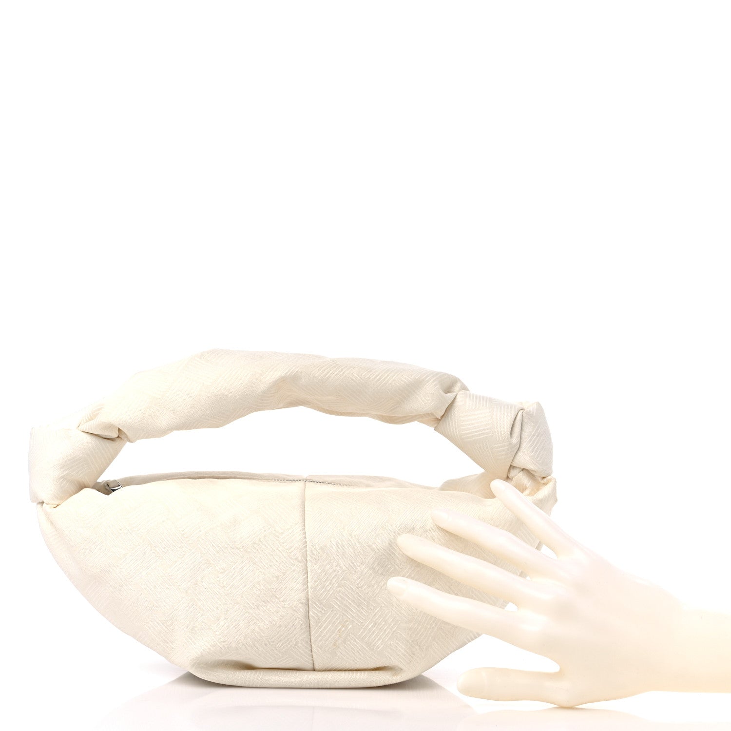 Bottega Veneta Jacquard Mini Double Knot Bag Ivory 3 of 13