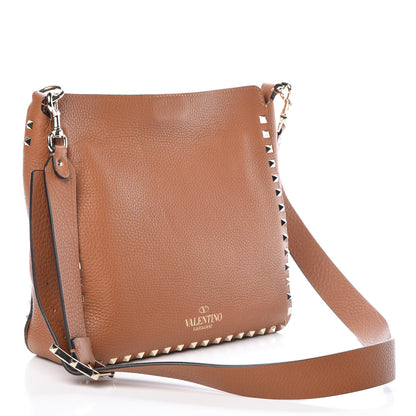 Valentino Garavani Pebbled Calfskin Small Rockstud Flip-Lock Messenger Bag Light Cuir 3 of 10