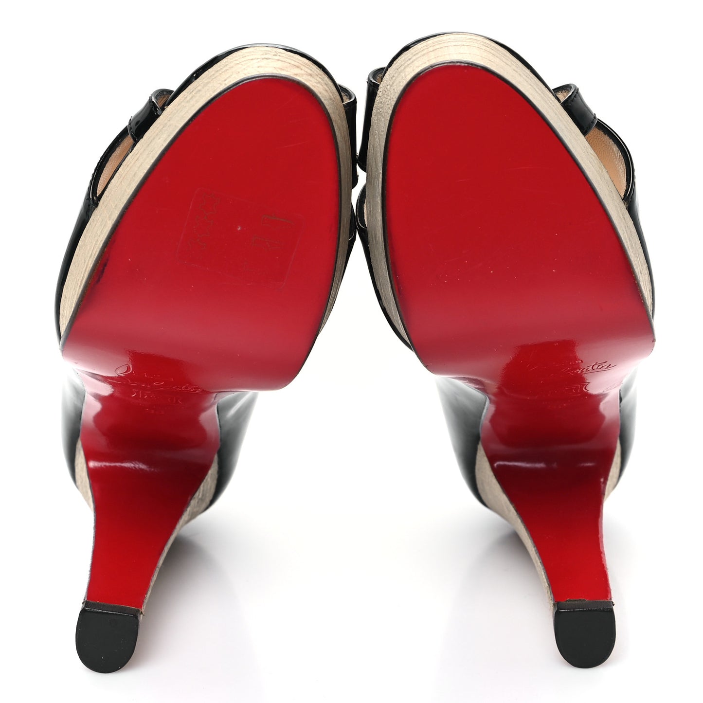 Patent Cork Miss Marple Platform Pumps 36 Black