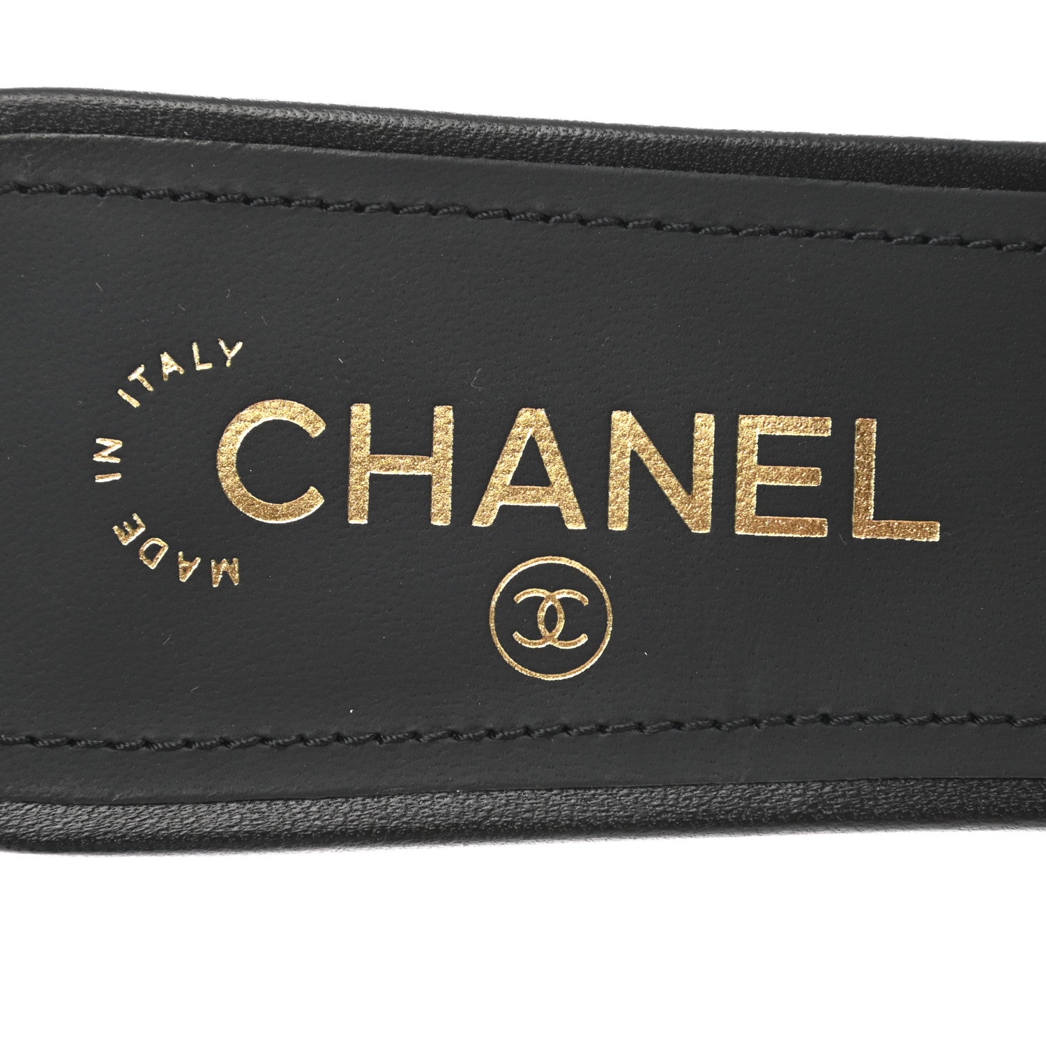 Chanel Lambskin Pearl CC Sandals 41 Black 7 of 9