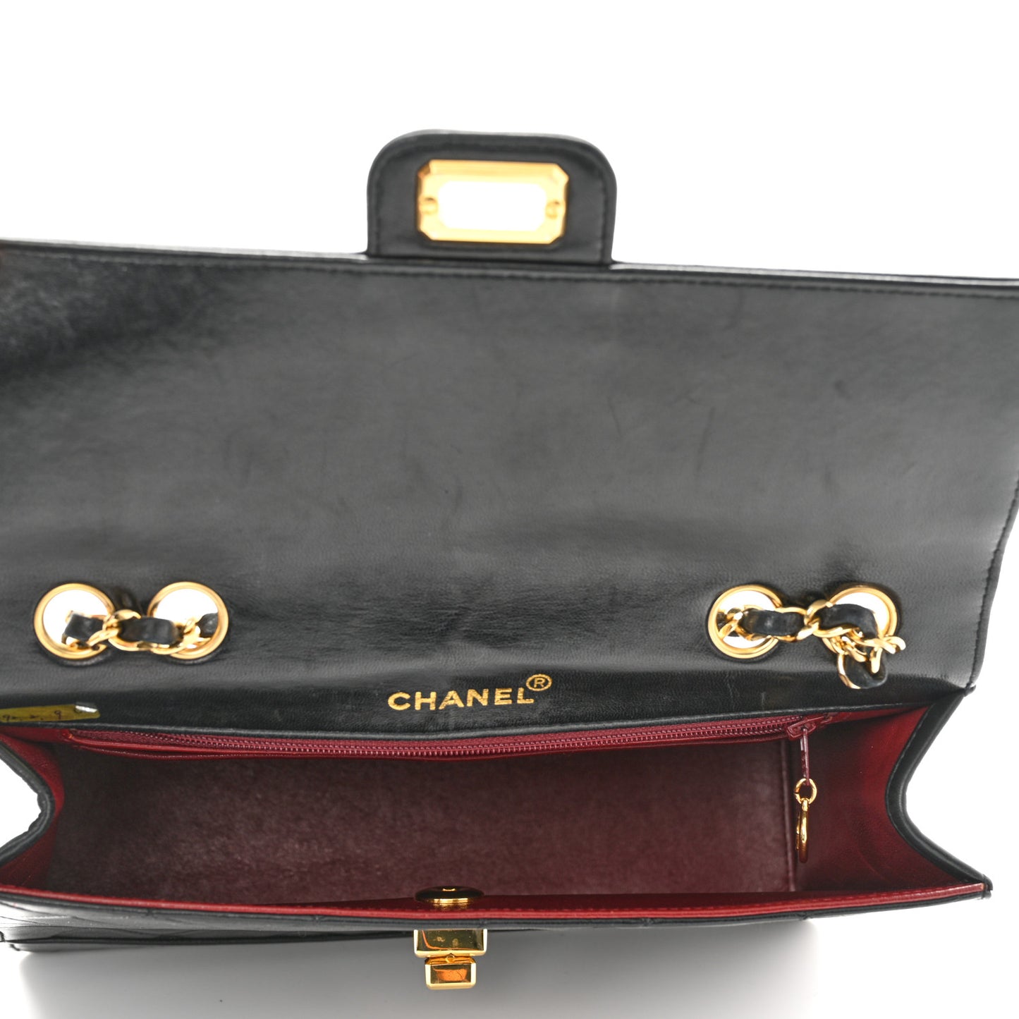 Lambskin Quilted Medium Single Flap Black
