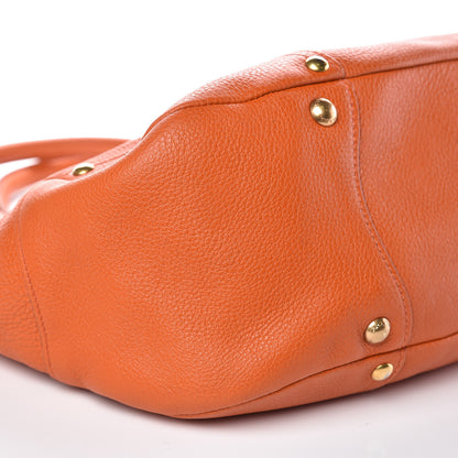 Prada Vitello Daino Shoulder Bag Papaya 9 of 12