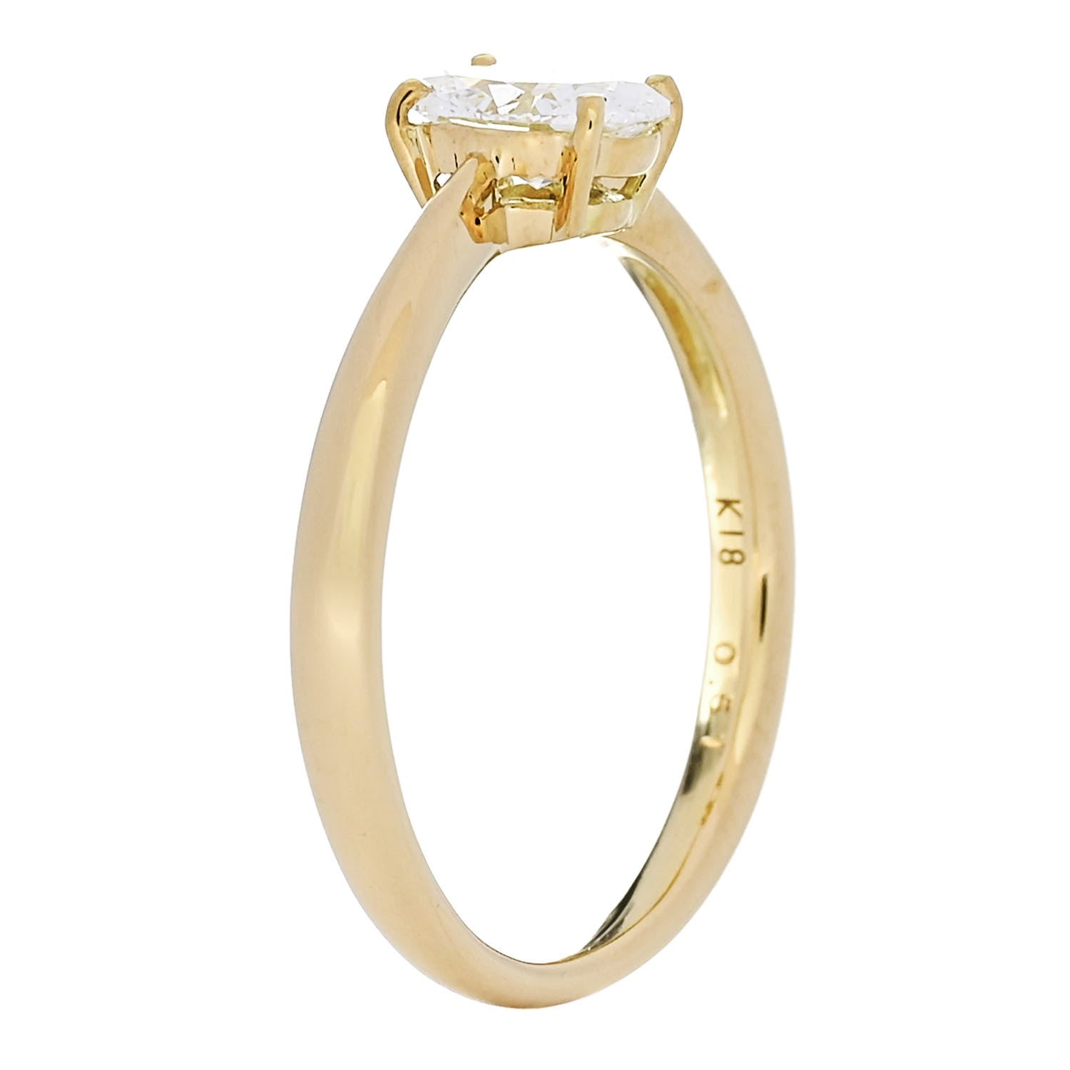 Parker & West by FASHIONPHILE 18K Yellow Gold Diamond .51ct Oval Cut Solitaire Engagement Ring  52 6 6 of 9