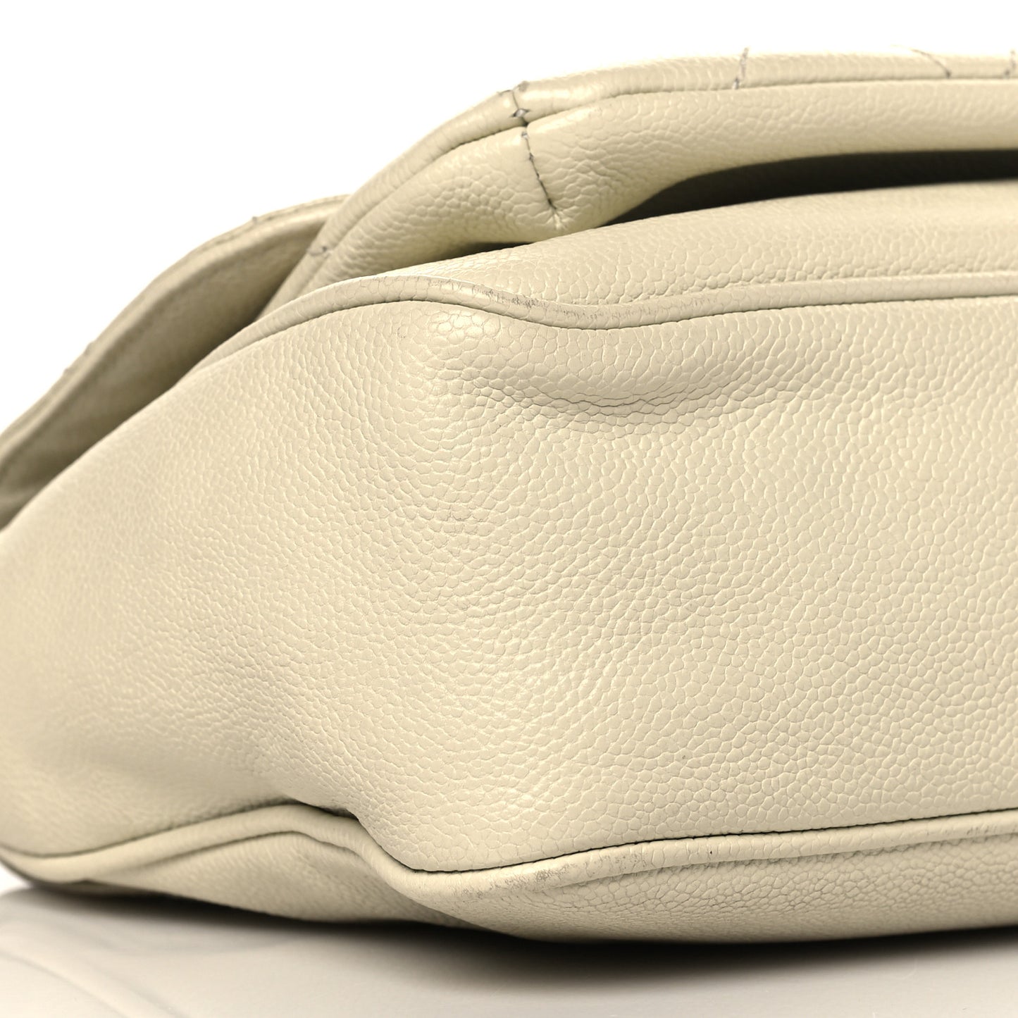 Glazed Caviar Pocket In The City Flap White