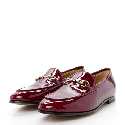 Gucci Patent Womens Jordaan Loafers 37.5 Rosso Ancora 4 of 10