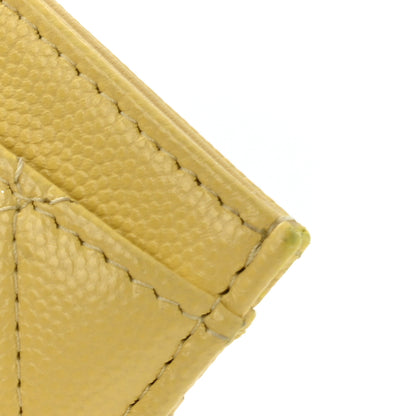 Chanel Caviar Quilted Card Holder Yellow 11 of 15