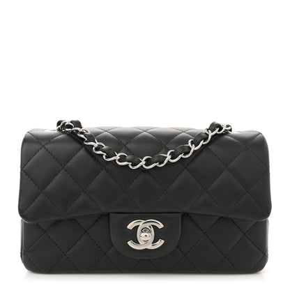 Chanel Lambskin Quilted Mini Rectangular Flap Black 1 of 11