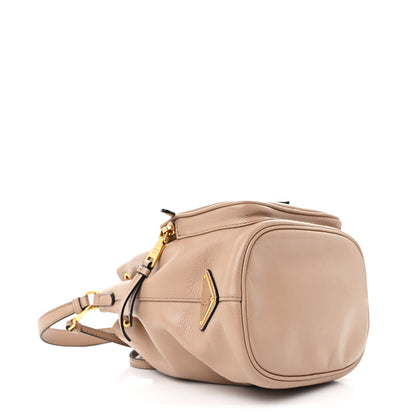 Prada Glace Calfskin Duet Logo Drawstring Shoulder Bag Cammeo 4 of 12