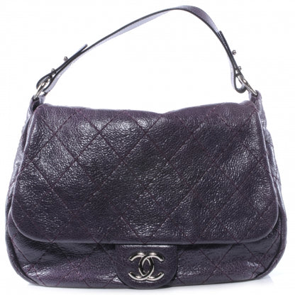 Chanel Glazed Calfskin On The Road XL Flap Purple 1 of 8