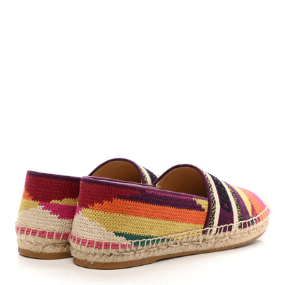 Christian Dior Cotton Embroidered Patchwork Granville Espadrille 41 Multicolor 4 of 8