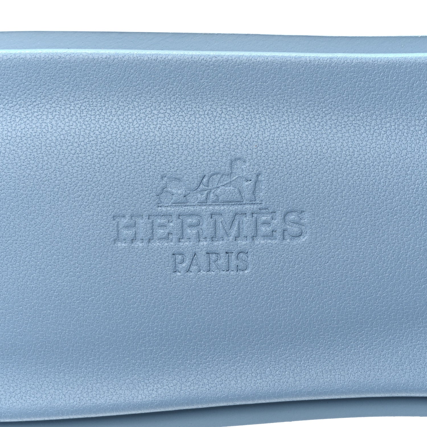 Hermes Box Calfskin Oran Sandals 39 Bleu Cameo 7 of 9