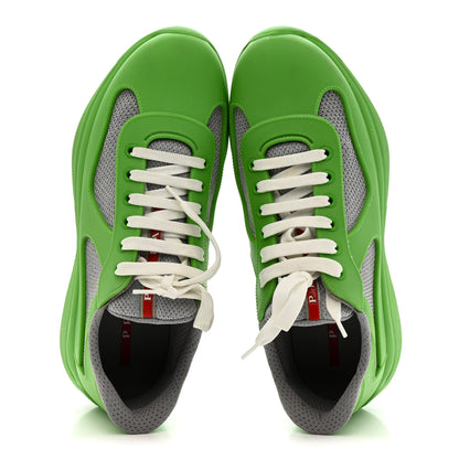 Prada Soft Rubber Mesh Mens America's Cup Sneakers 42 Apple Green 2 of 10