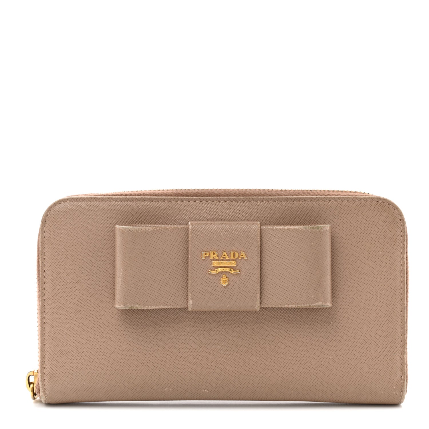 Prada Saffiano Fiocco Bow Zip Around Wallet Cammeo 1 of 12