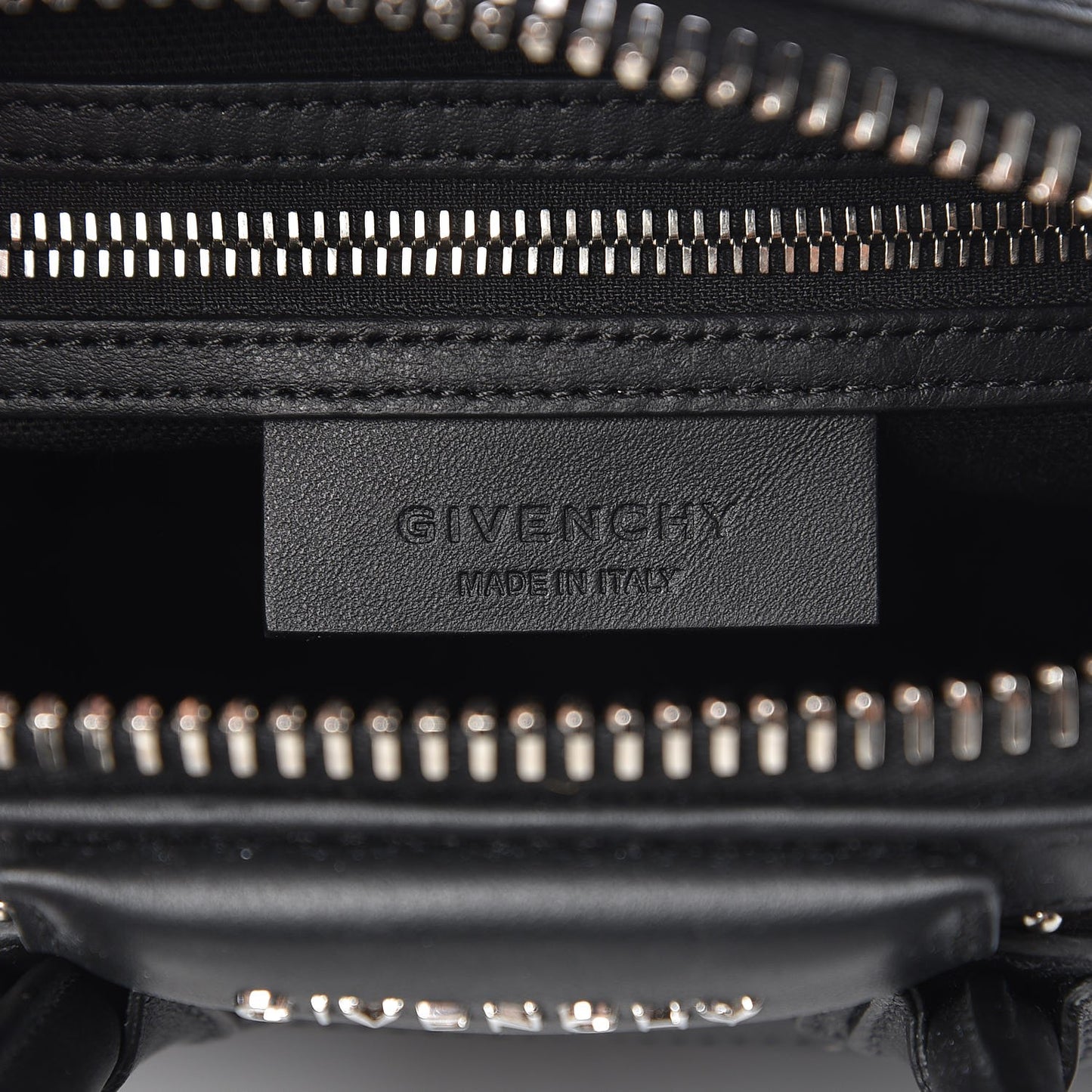 Calfskin Suede Mini Studded Chevron Antigona Black