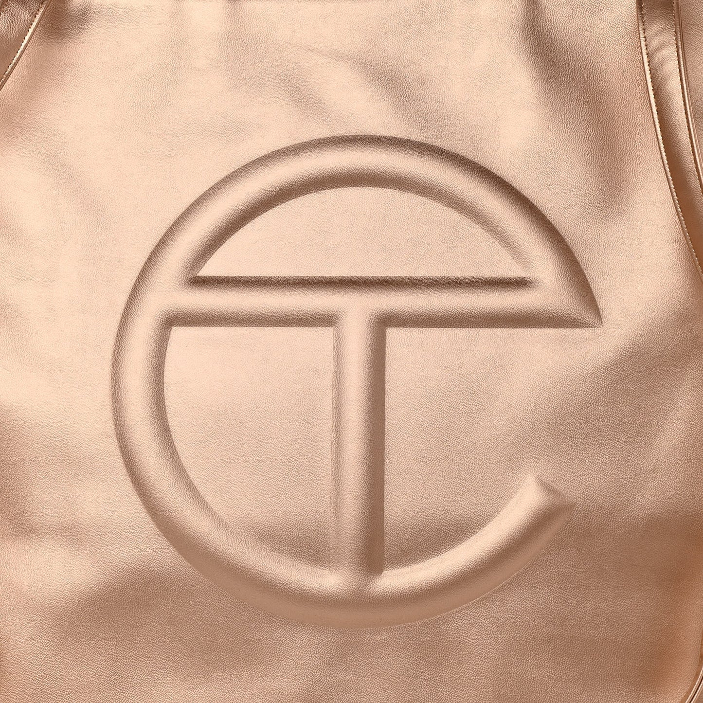 Metallic Vegan Leather Large Shopping Bag