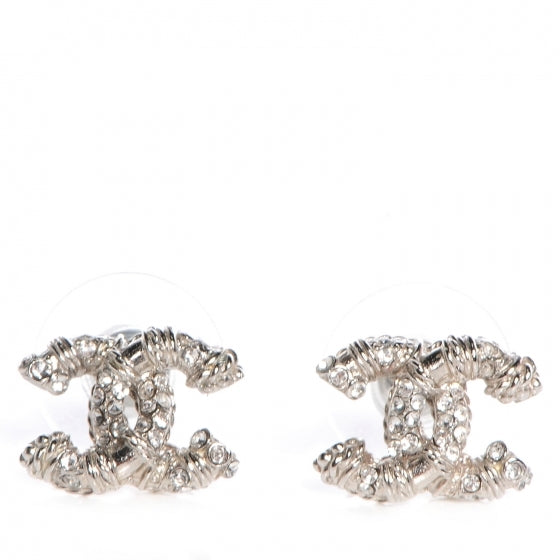 Crystal CC Earrings Silver
