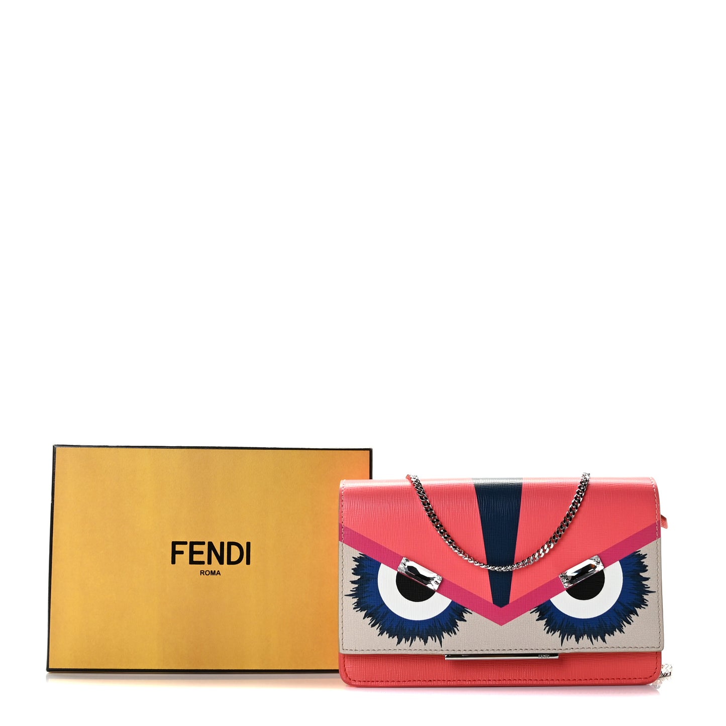 Vitello Elite Crystal Eye Monster Tube Wallet On Chain Bellini Multicolor