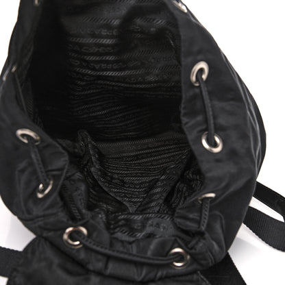 Prada Nylon Vela Medium Cinch Backpack Black 4 of 15