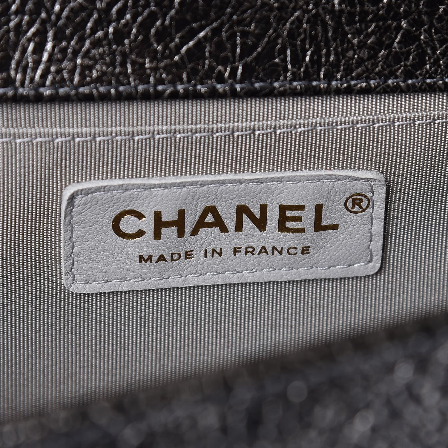 Chanel Cracked Metallic Calfskin Quilted Medium Boy Flap Dark Silver 6 of 9