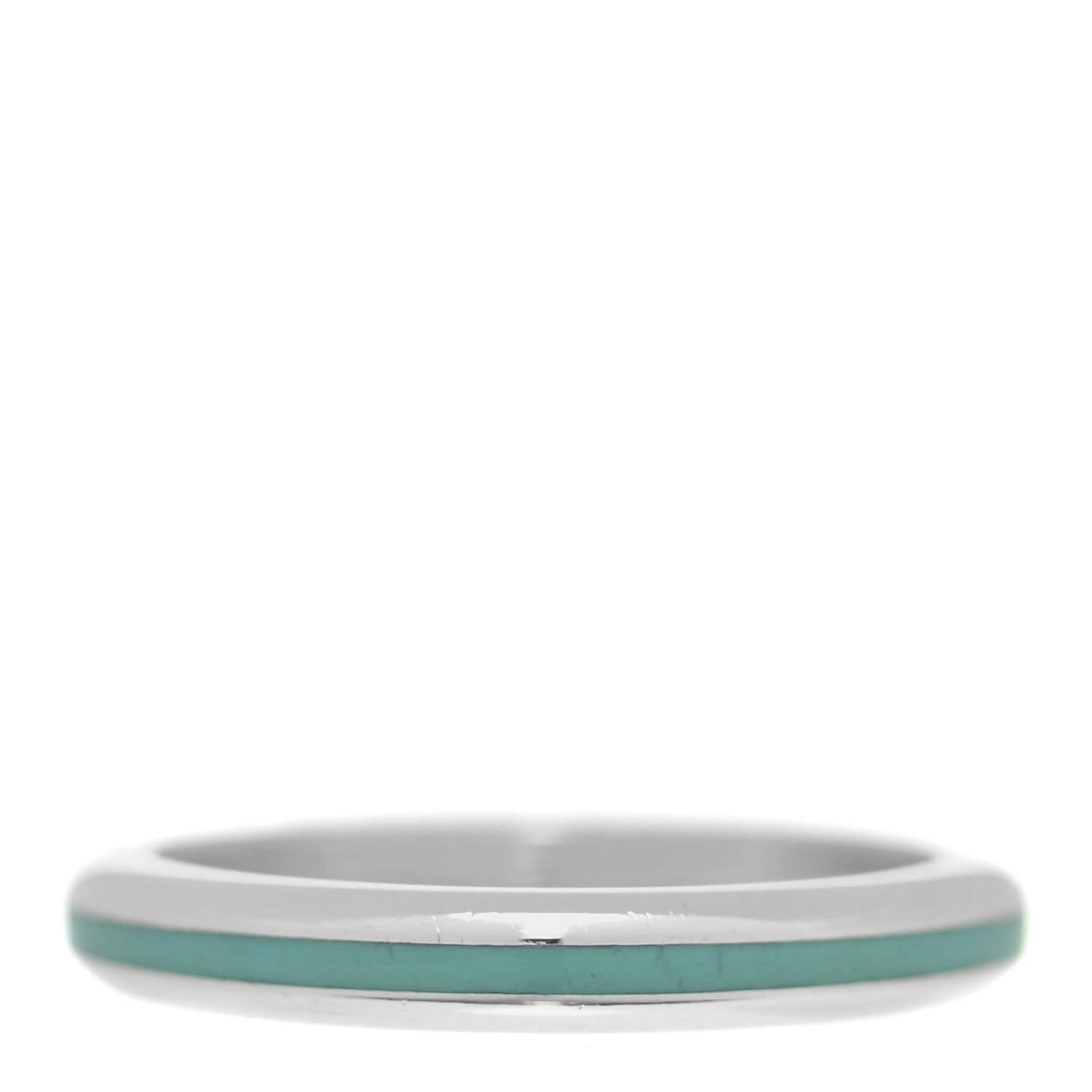 Tiffany Sterling Silver Enamel Stackable Ring Blue 54 7 3 of 4