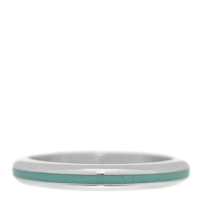 Tiffany Sterling Silver Enamel Stackable Ring Blue 54 7 3 of 4