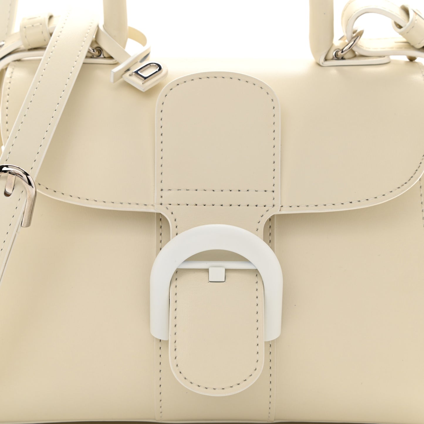 Box Calfskin Mini Brillant Satchel Ivory