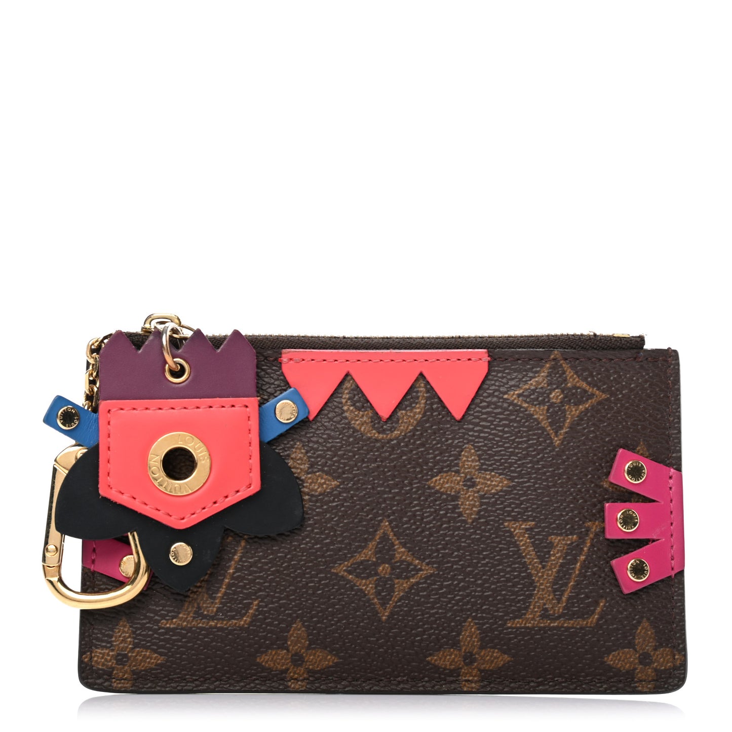 Monogram Totem Key Pouch Flamingo