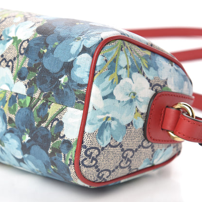 Gucci GG Supreme Monogram Blooms Mini Boston Navy Blue Hibiscus 11 of 11