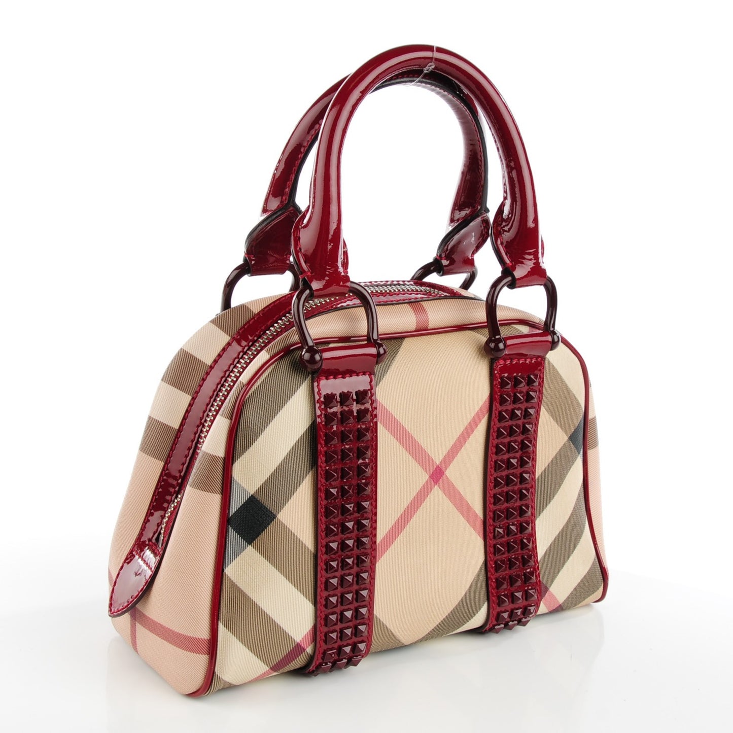 Studded Supernova Check Bowler Red
