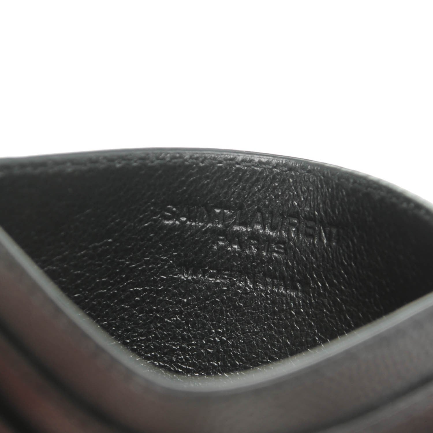 Saint Laurent Grain de Poudre Dollar Print Card Holder Black 6 of 7