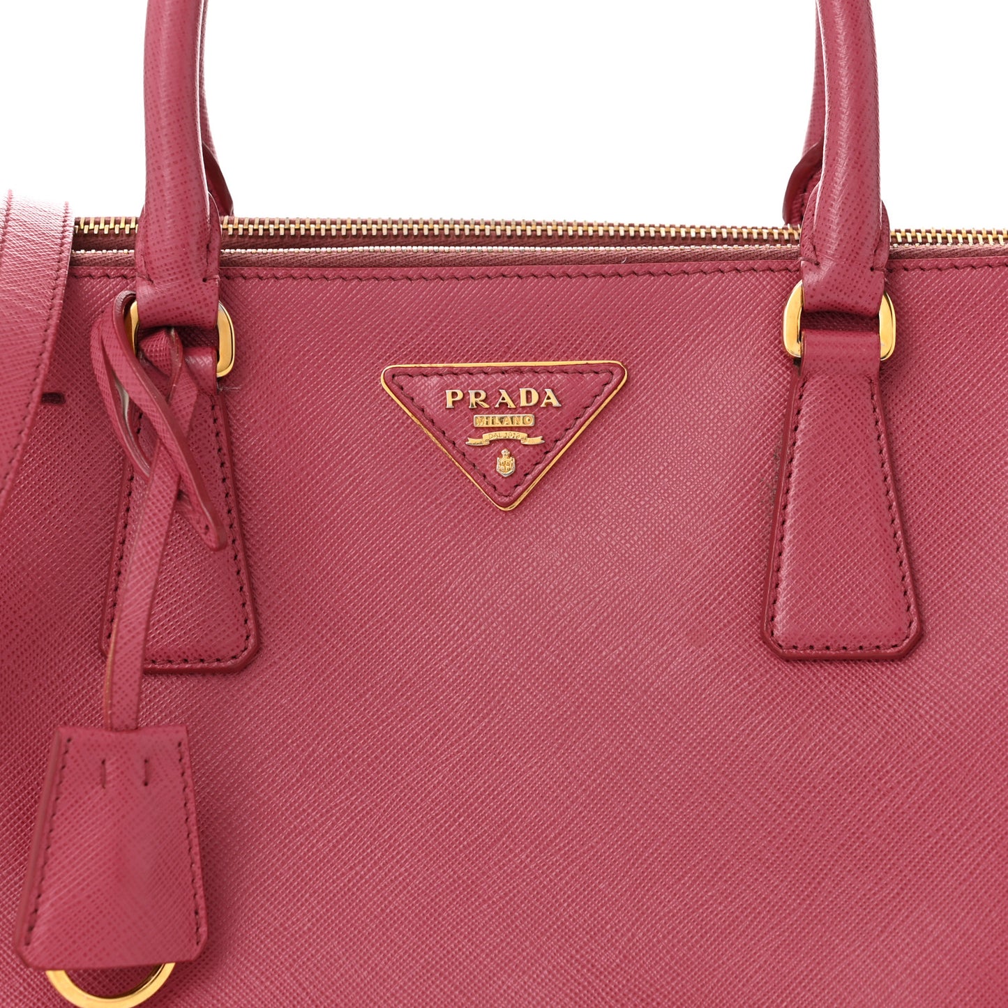 Saffiano Small Galleria Double Zip Tote Peonia