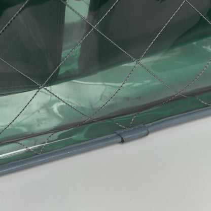 Chanel PVC Lambskin Stitched Medium Coco Splash Shopping Bag Green Pink 15 of 15