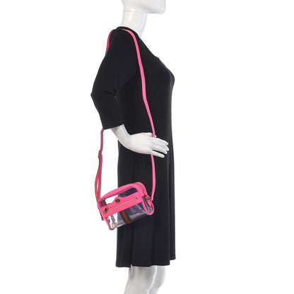Gucci Vinyl Web Mini Ophidia Transparent Shoulder Bag Fluorescent Fuchsia 2 of 9