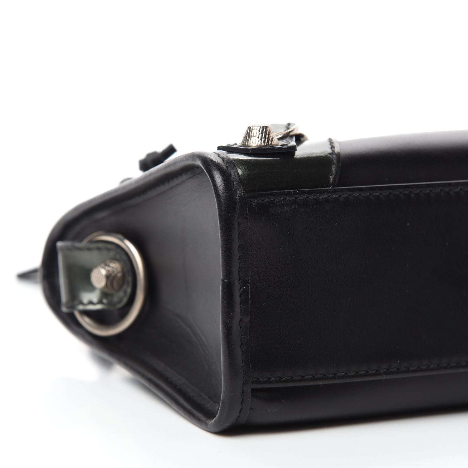 Balenciaga Smooth Calfskin Metallic Patent Giant 12 Silver Hardware Mini City Black Gris 6 of 10
