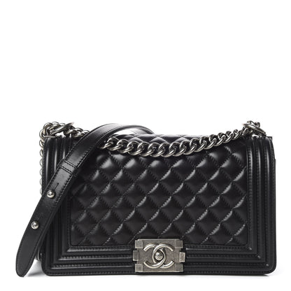 Chanel Lambskin Quilted Medium Boy Flap Black 1 of 11