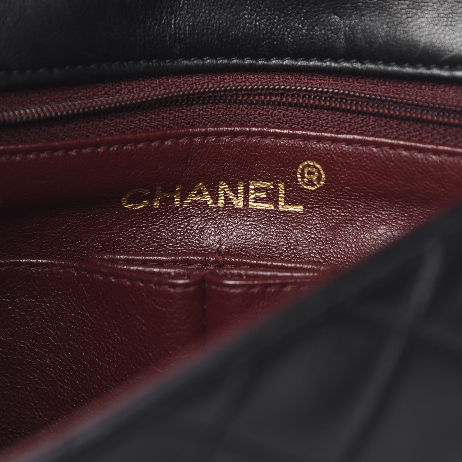 Chanel Lambskin Quilted Mini Square Flap Black 6 of 15