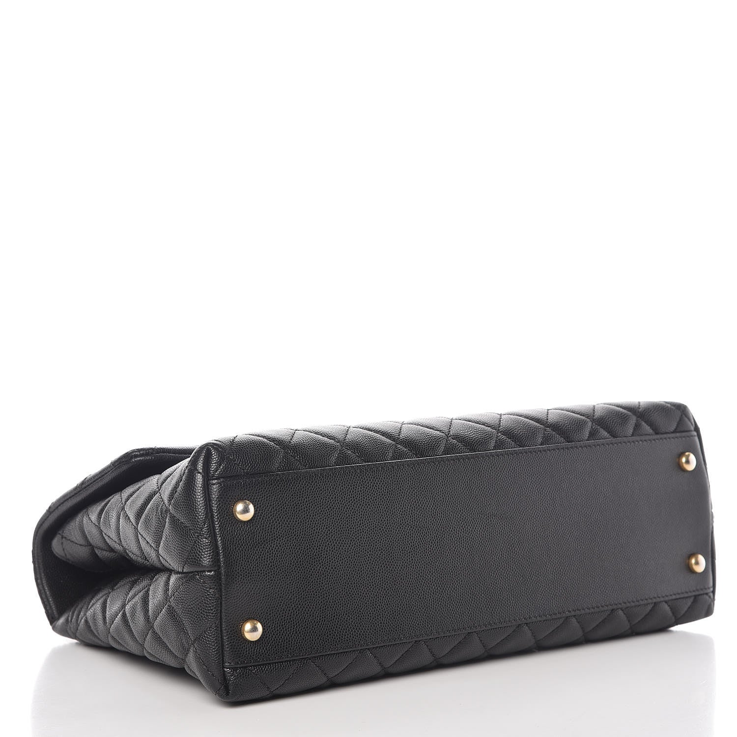 Chanel Caviar Lizard Quilted Medium Coco Handle Flap Black 4 of 9