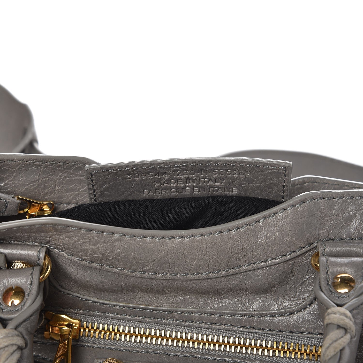 Balenciaga Agneau Giant 12 Gold Hardware Mini City Gris Pyrite 7 of 10