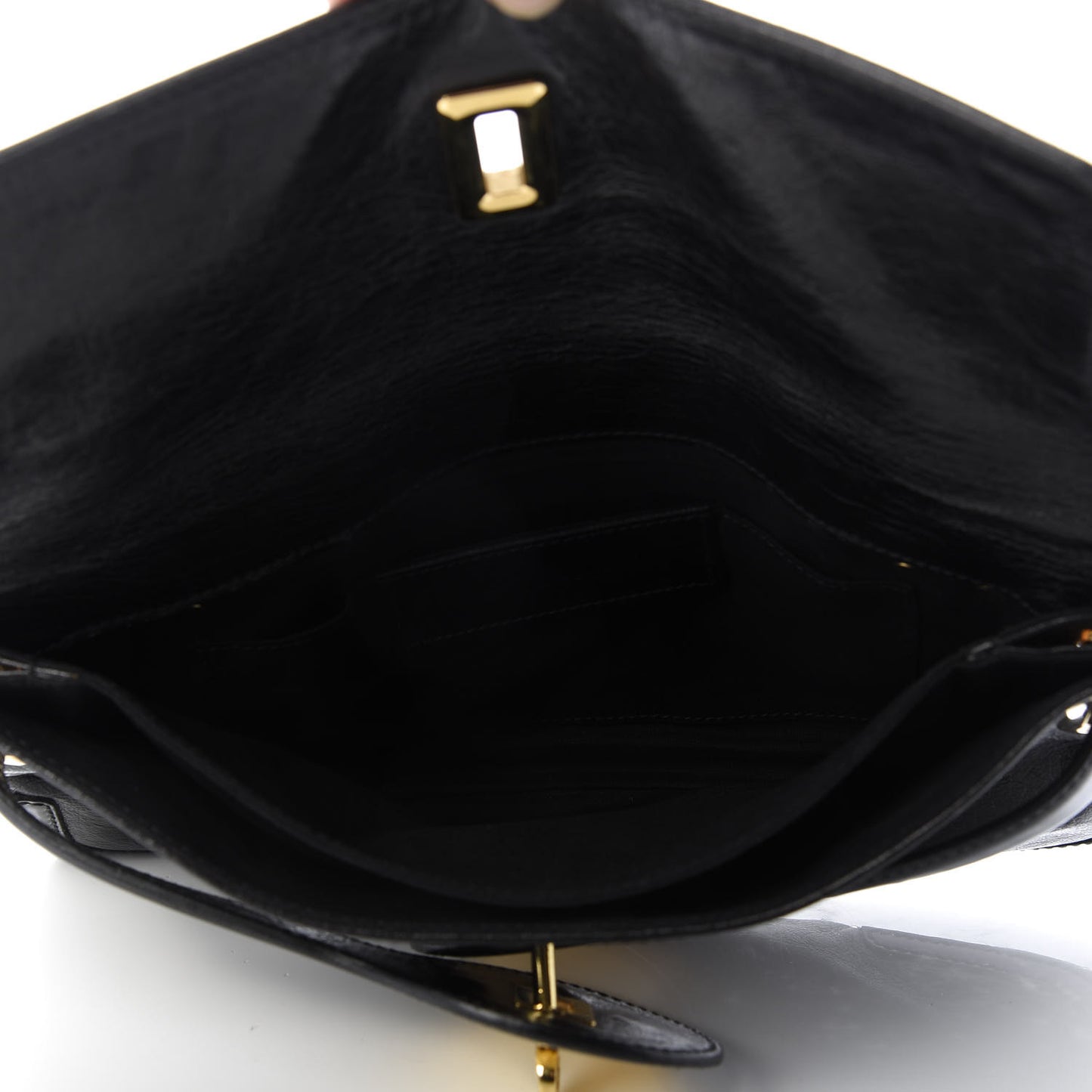 Calfskin Lune Clutch Black