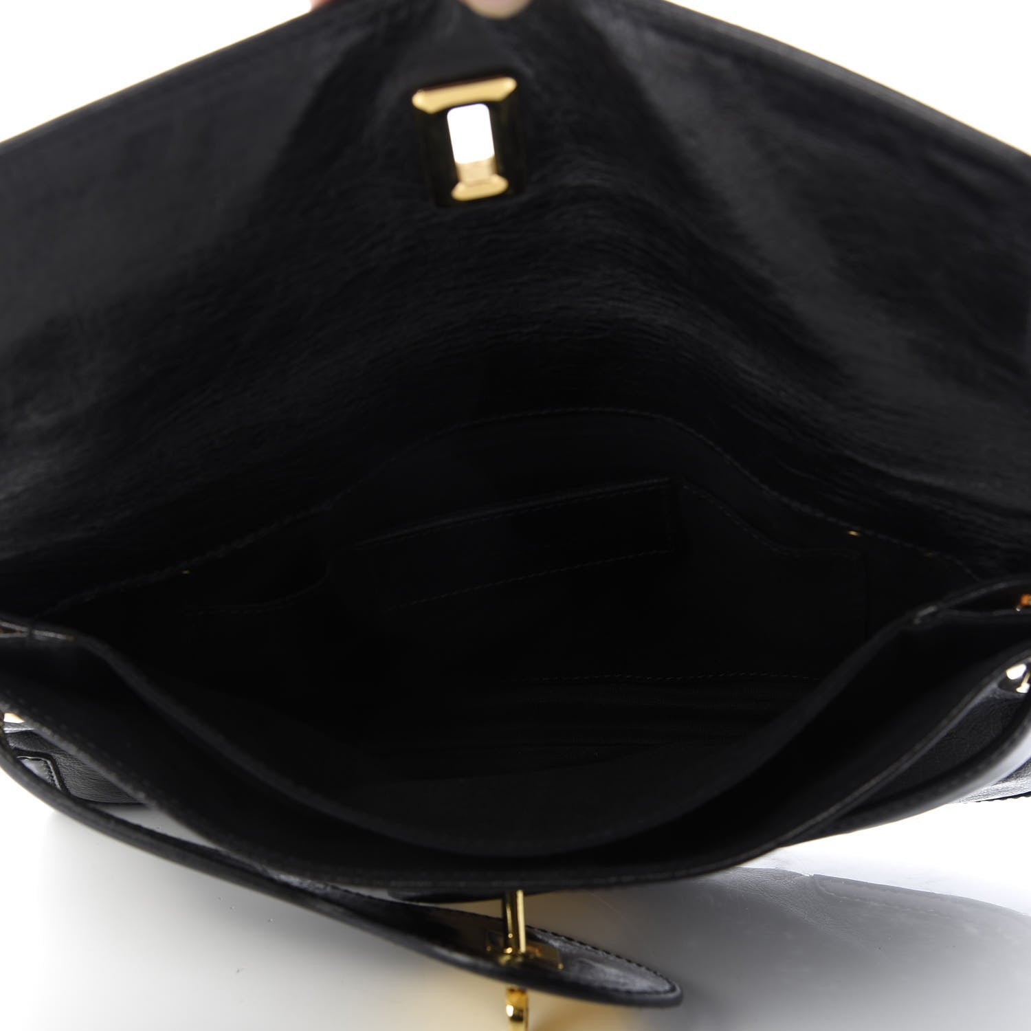 Balenciaga Calfskin Lune Clutch Black 5 of 9