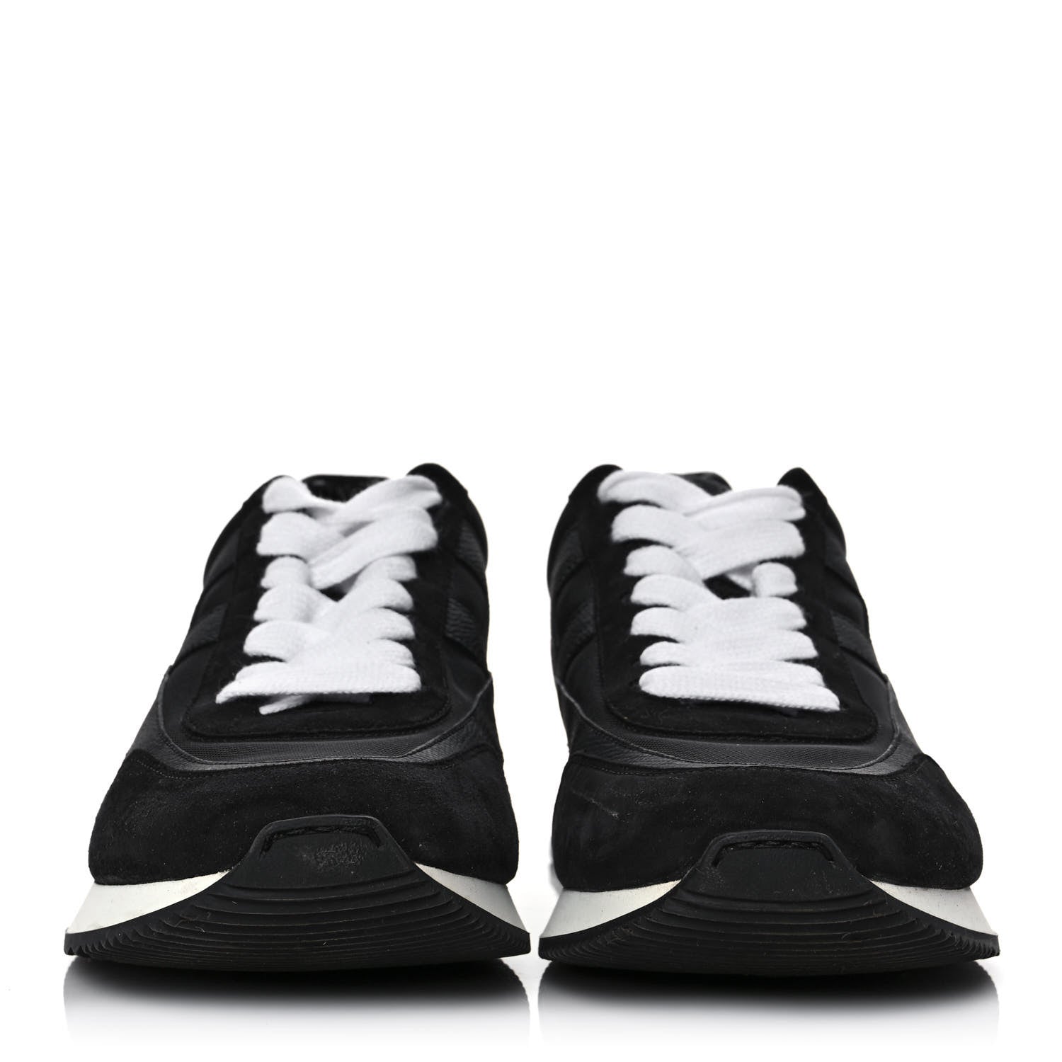 Hermes Suede Epsom Womens Chris Sneakers 40.5 Black 2 of 8