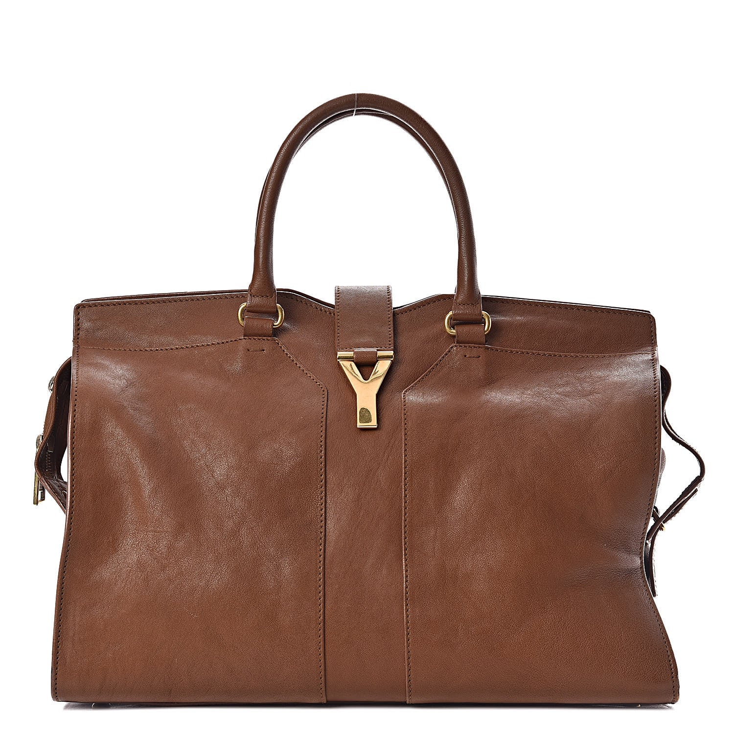 Saint Laurent Sheepskin Large Cabas ChYc Biscuit 1 of 14