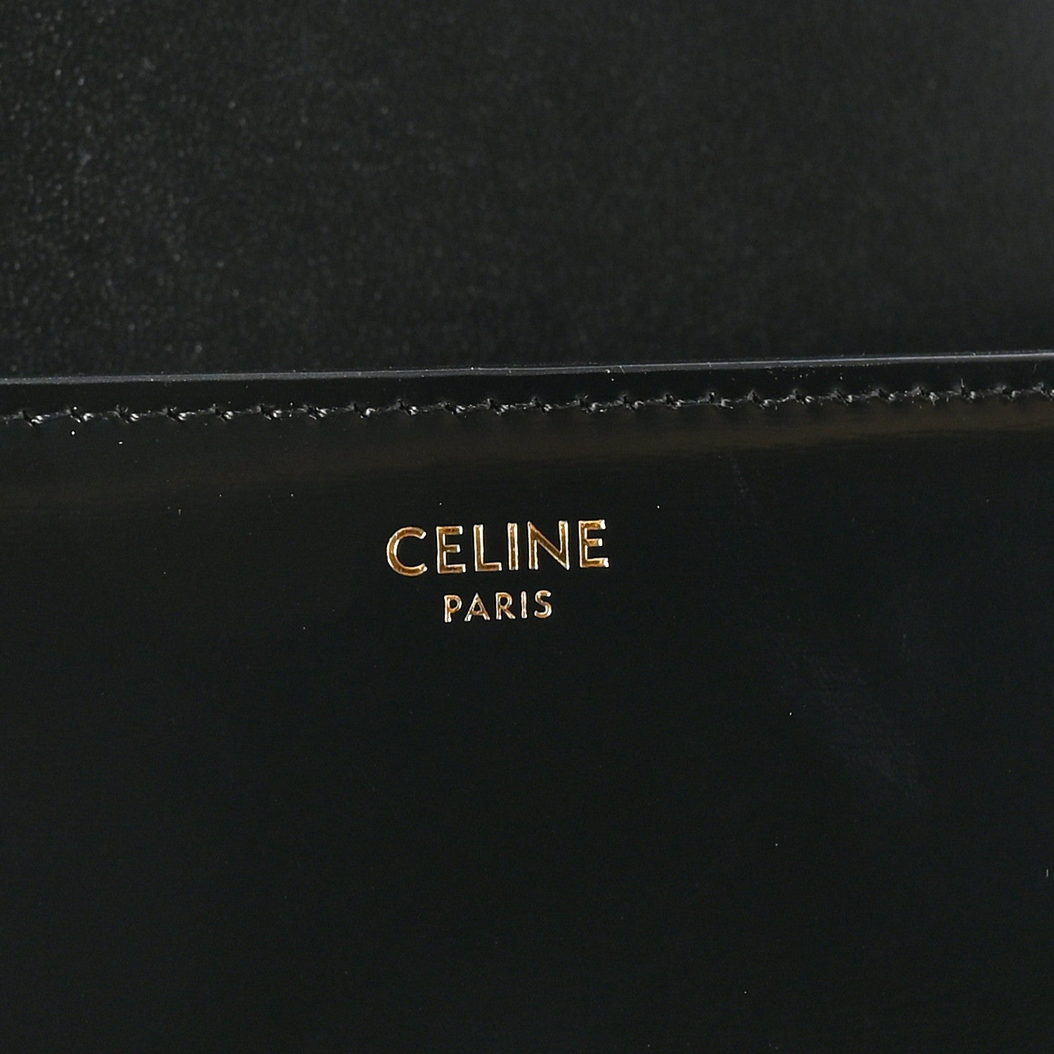 Celine Shiny Calfskin Teen Triomphe Black 6 of 10