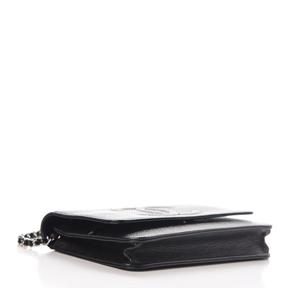 Chanel Caviar Timeless CC Wallet On Chain WOC Black 4 of 9