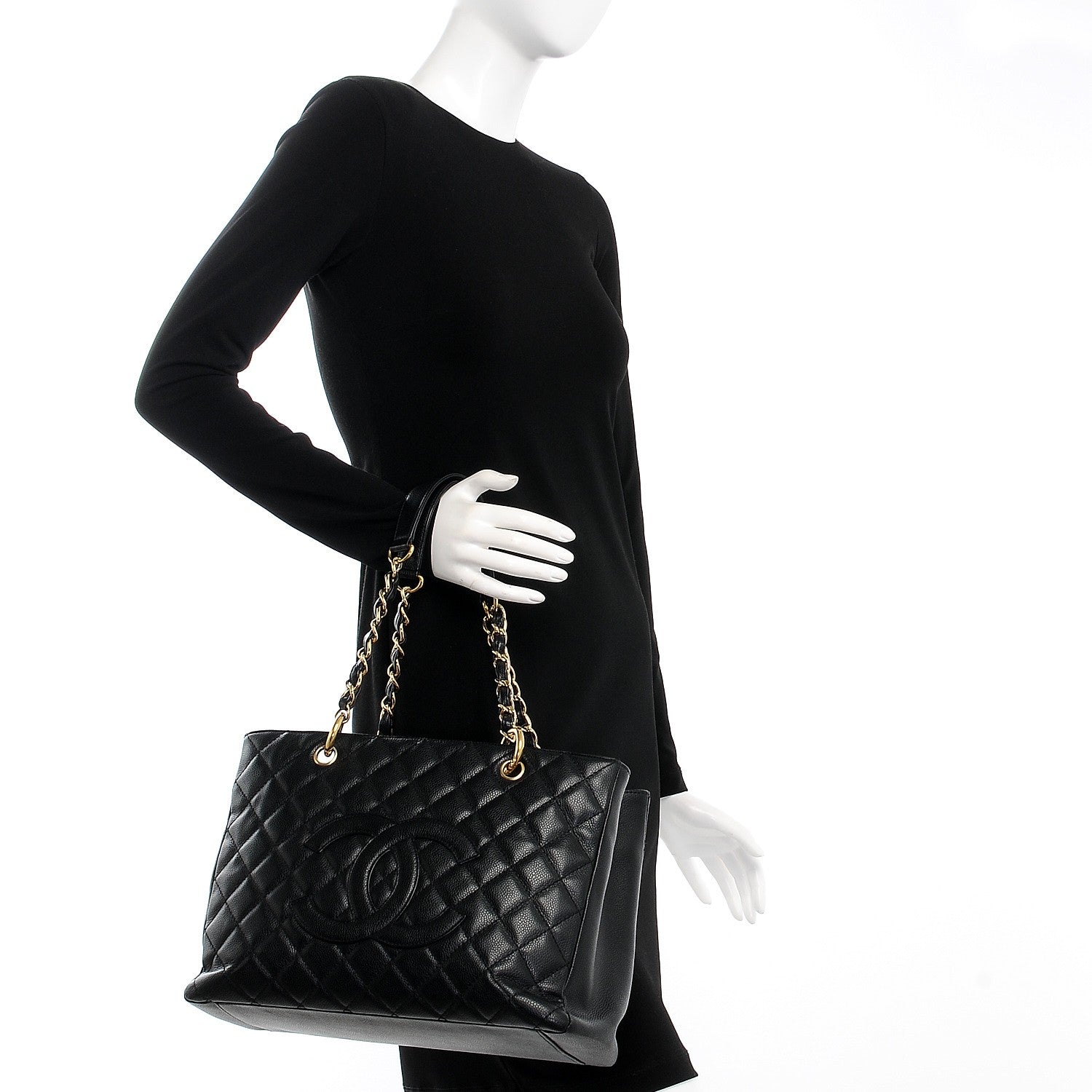 Chanel Caviar Quilted Grand Shopping Tote GST Black 2 of 9