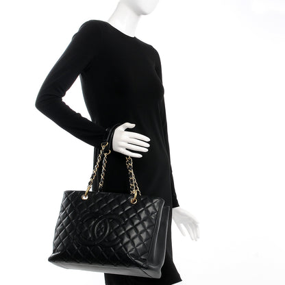 Chanel Caviar Quilted Grand Shopping Tote GST Black 2 of 9